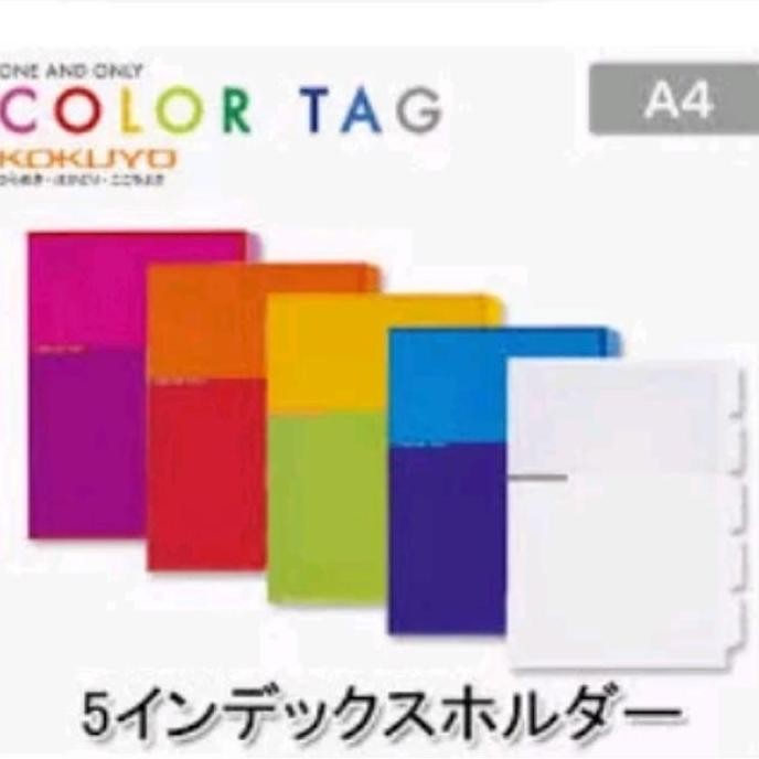 

Tersedia KOKUYO Bi-Color Index Holder A4 5 Sekat - Map Dokumen Arsip Organizer A4
