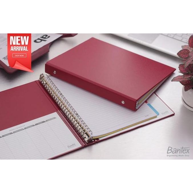 

Tersedia Bantex Multiring Binder B5 26 Ring 25mm Maroon #1326 14P