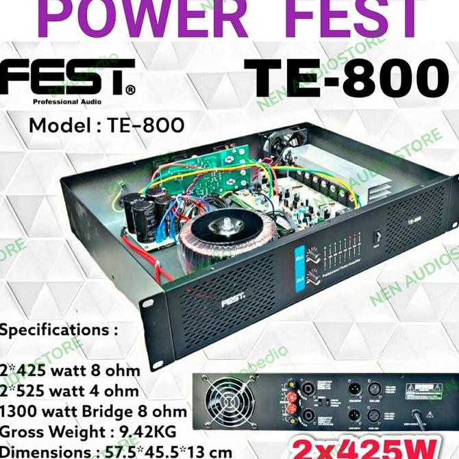 POWER AMPLIFIER FEST TE 800 ORIGINAL TE-800 MURAH POWER FEST TE800 ORIGINAL DAN TERPERCAYA
