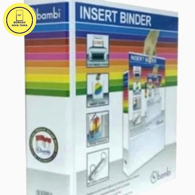 

Tersedia Bambi Insert Binder Ring 3 Bantex 8662-07 A4 3D 65mm Original