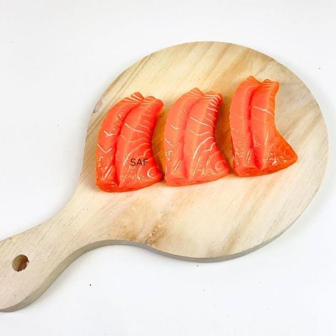 

Sashimi Ikan Salmon Suhi Artificial Palsu - Fake Sashimi Props Foto Produk Makanan