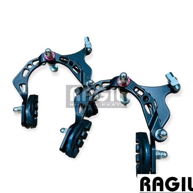 REM U BRAKE SET SEPEDA BMX MTB FEDERAL P ALLOY UBRAKE ANODIZED U-BRAKE ALUMUNIUM KALIPER CALIPER
