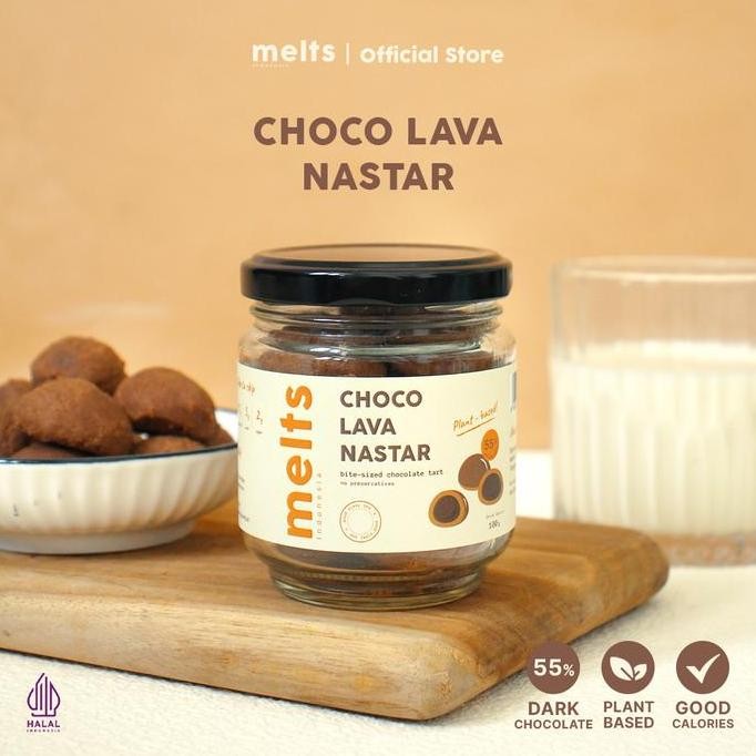 

Melts Choco Lava Nastar Vegan - Kue Nastar Lumer Isi Coklat Stok Terbatas