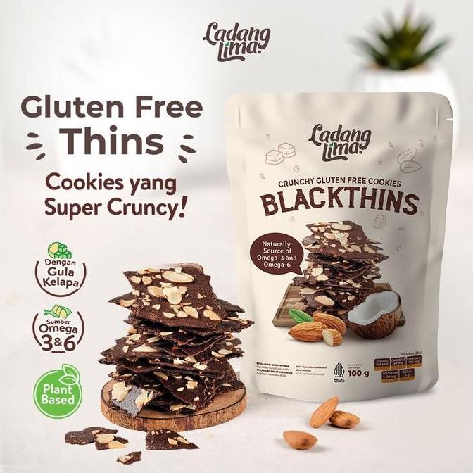 

Blackthins Cookies 100g - Camilan Sehat Gluten Free by Ladang Lima Stok Terbatas