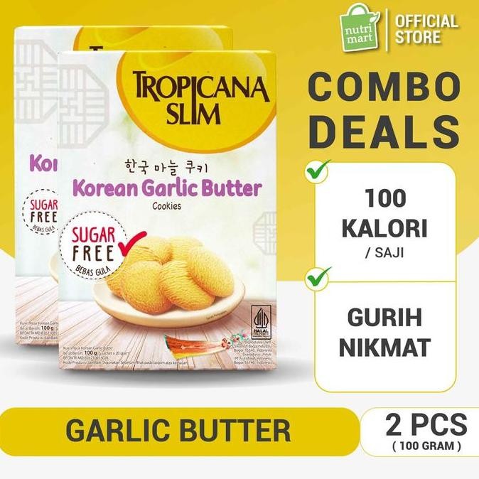 

Twin Pack Tropicana Slim Cookies Korean Garlic Butter (5 Sachet) Stok Terbatas