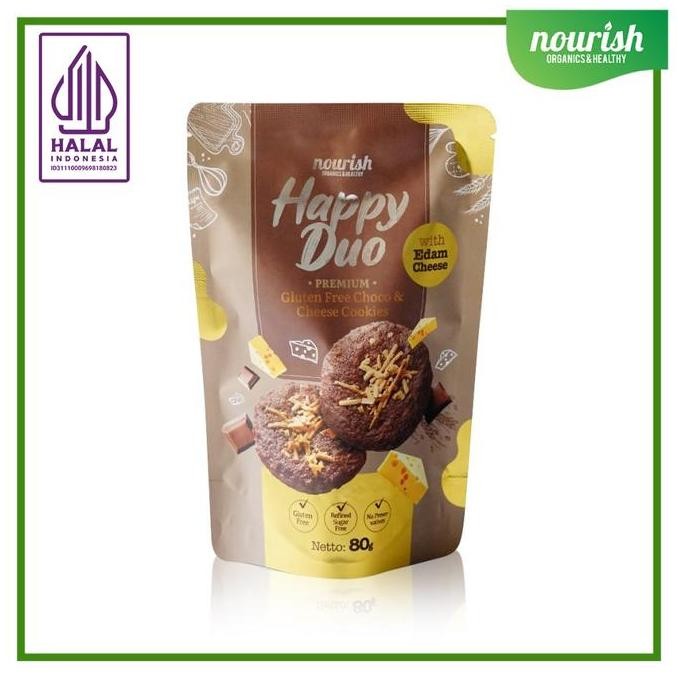 

Happy Duo Gluten Free Choco Cheese Cookies Edam Cheese Stok Terbatas