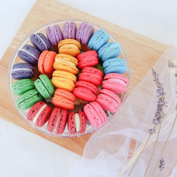 

Baby Macaron 50pcs - Kue Kering Warna-warni Premium Stok Terbatas