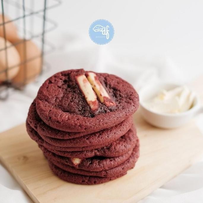 

Red Velvet Cookies Lembut Renyah Manis Kukis Redvelvet Premium Stok Terbatas