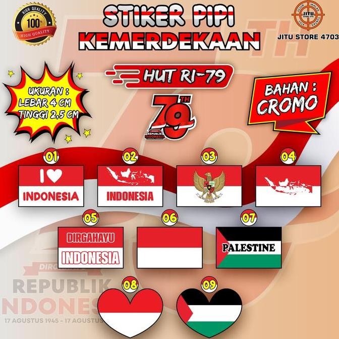 

(Allthebest) STIKER PIPI KEMERDEKAAN HUT RI 17 AGUSTUS