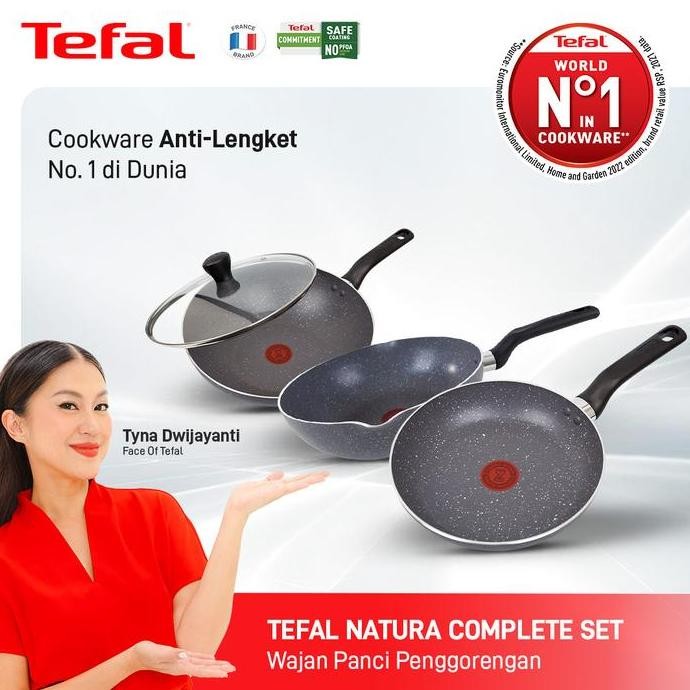 NC Tefal Natura Complete Set - Wajan Panci Penggorengan - Wajan Panci Set