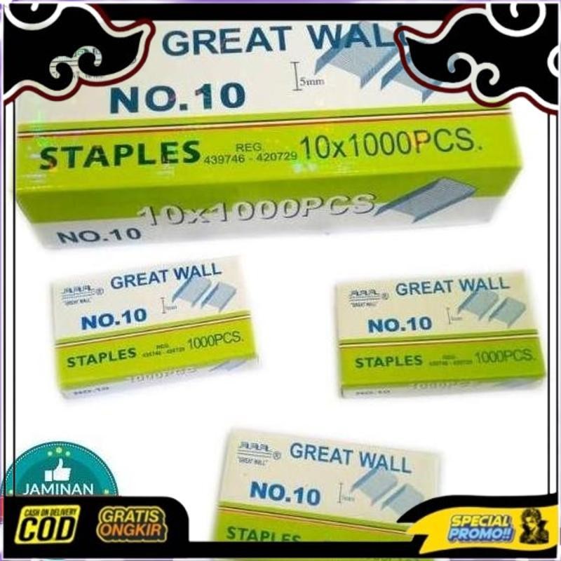 

Smile Today Trend Isi Staples Great Wall No.10 Original (1 Pak Isi 10 Box) Trend