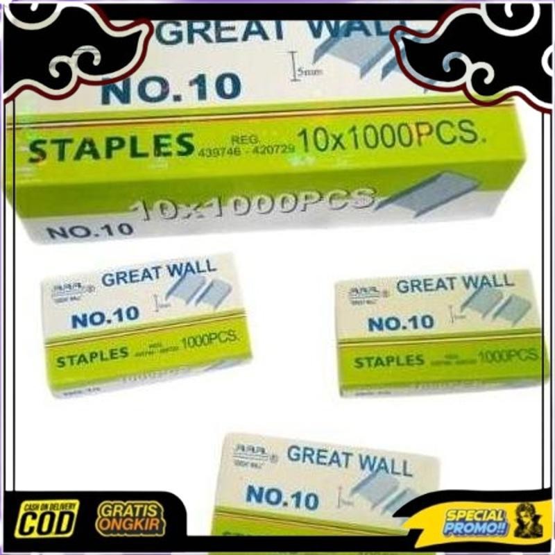 

Smile Today Trend Isi Staples Great Wall No.10 Original (1 Pak Isi 10 Box) Trend