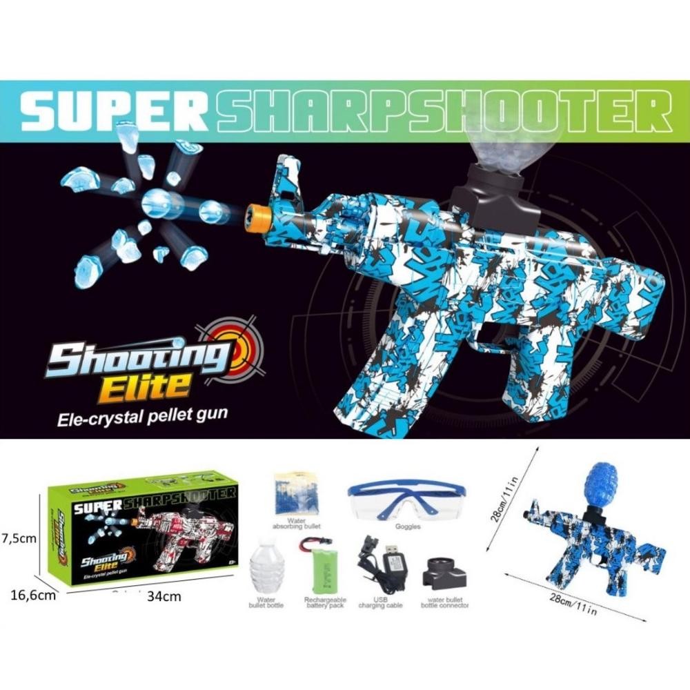 Terjangkau - Mainan Anak SUPER SHARP SHOOTER Shooting Elite Tembakan Water Anak Tembakan Electric 