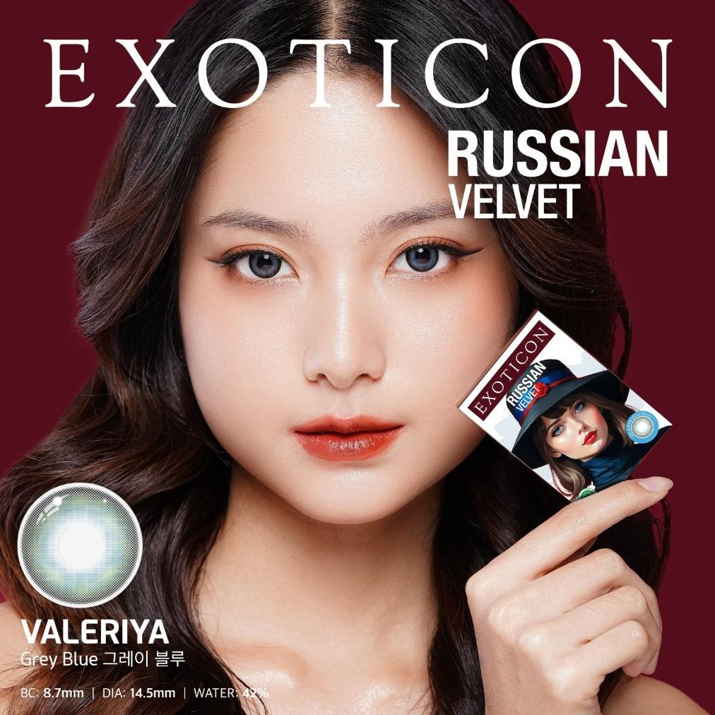 Big Sale Softlens X2 RUSSIAN VELVET 14,5 MM Normal & Minus (-0,50 S/D -6,00) By X2 Exoticon / Soflen
