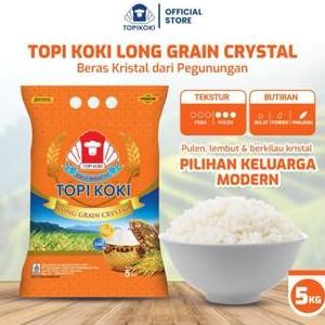 

Topi Koki Long Grain Crystal 5 kg Beras Kristal dari Pegunungan, Pulen, Lembut, Mengandung Vitamin D3 & Zinc ds