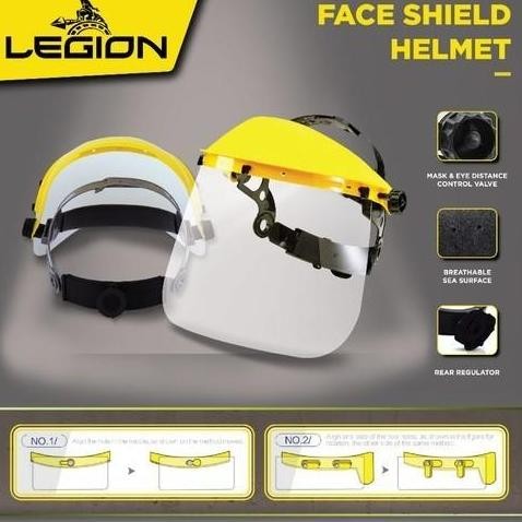Helm Face Shield Full Face Pelindung Wajah Apd Faceshield Legion Bening Co