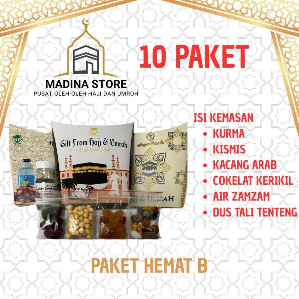 

Paket Hemat 10Pcs Oleh-Oleh Haji Dan Umroh Paket B Isi Air Zamzam