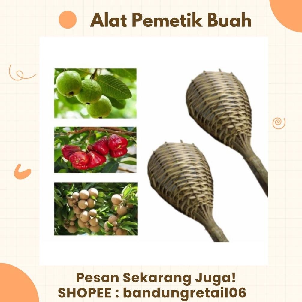 NEW PROMO Alat Pemetik Buah Alat Petik Buah Bahan Bambu Brongsong Bambu