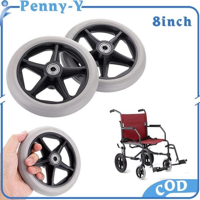 Roda Depan Kursi Roda 8 Inch Roda Kursi Roda Ban Mati Kursi Roda