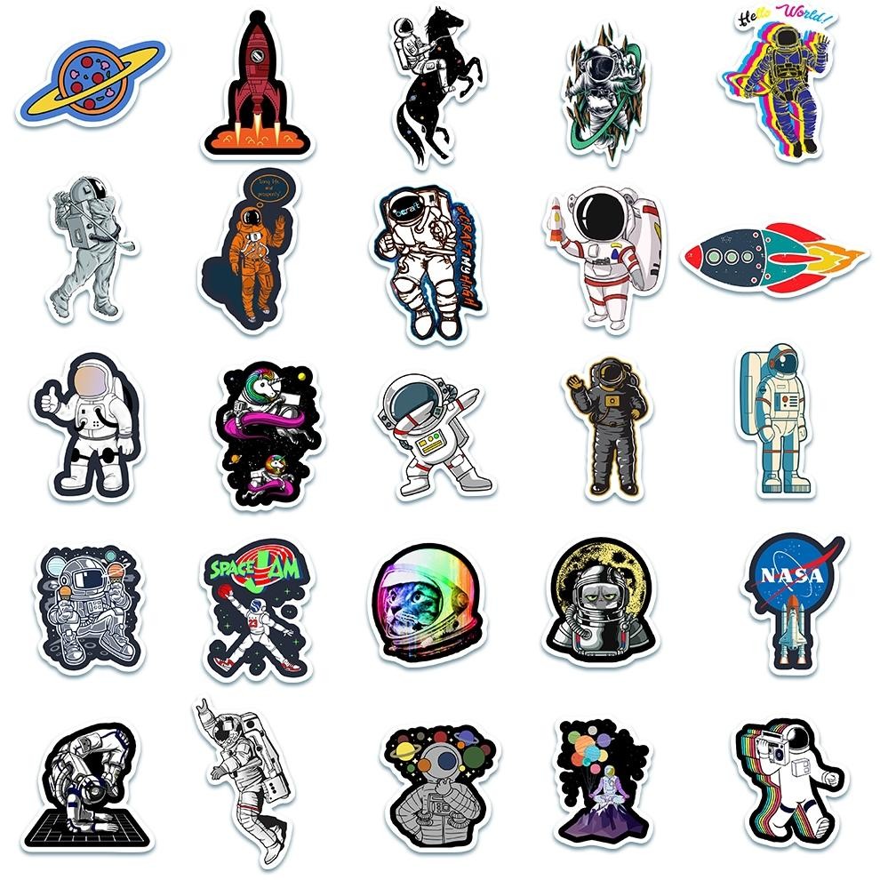 

Stiker Set Stiker Paket Hot kartun NASA Stiker Space astronaut Anti Air Stikers Berperekat Waterproof sticker decal buat Motor Helm Buku Journal Koper Casing HP Laptop Botol Minum SF-03