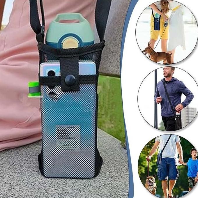 Tas Selempang Botol Minum/Botol Minum Tas Tali/Tas Botol Minum Jaring/Tas Tumbler Bottle Sling