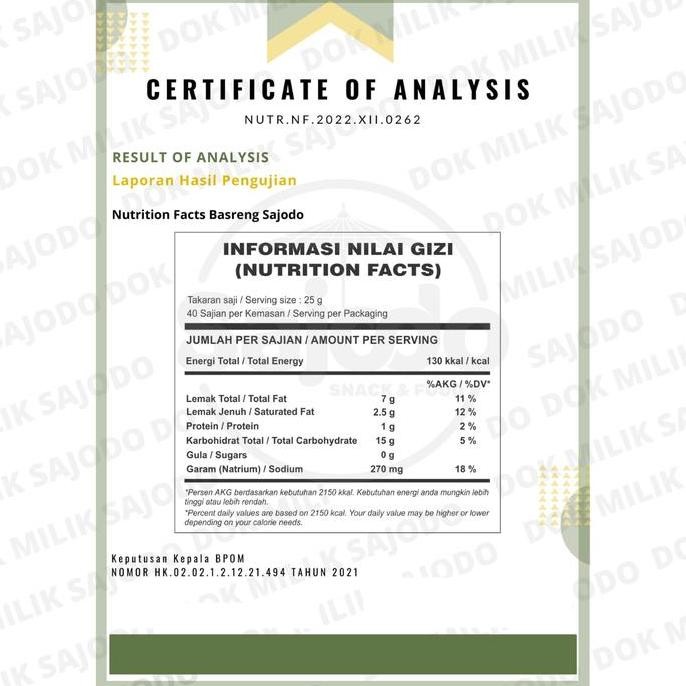 

RPS Basreng Pedas Daun Jeruk 500 Gram Sajodo Snack & Food