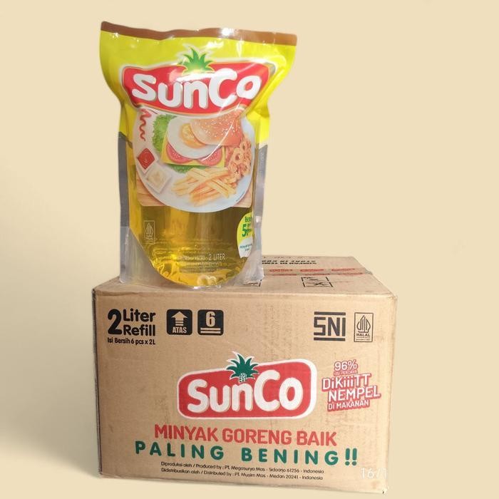 

Rps 1 Karton (6 Pcs X 2 Liter) Minyak Goreng Sunco 2 Liter Terbaik - Oil Coconut Masakan Botol