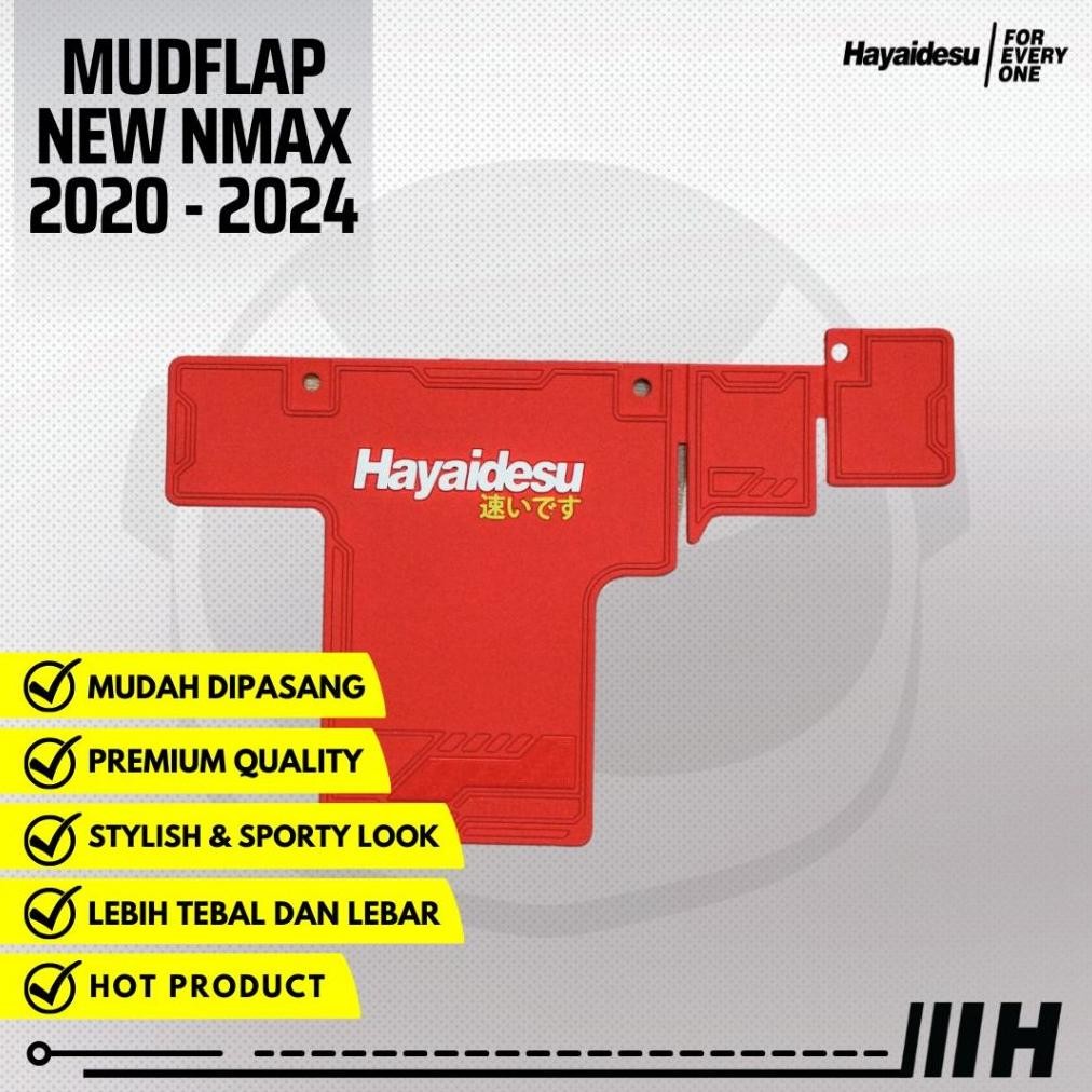 DISKON Hayaidesu All New Nmax 2020, 2022 - 2023/ All New Nmax ABS 2023 Mudflap Penahan Lumpur Akseso