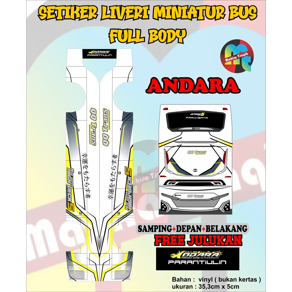 

BARU FREE JULUKAN STIKER LIVERY MINIATUR BUS FULL BODY KANAN KIRI DEPAN BELAKANG TINGGAL PASANG
