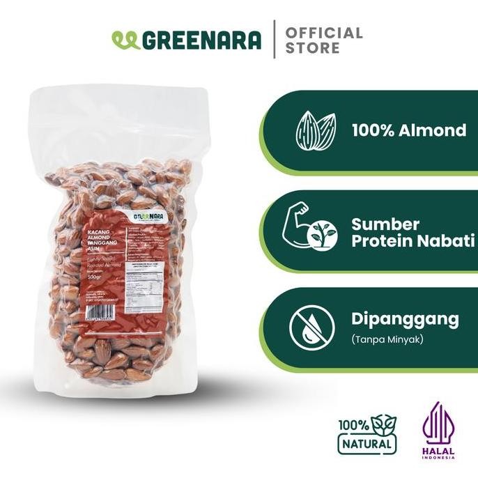 

RPS Kacang Almond Panggang Asin 500gr / Lightly Salted Roasted Almond