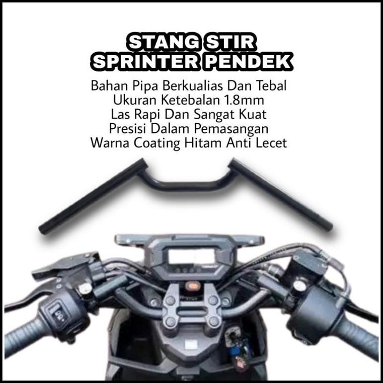 DB222 }} Stang Setang Stir Setir Fatbar Sprinter Pendek Beat Street Vixion Megapro Cb150r Racing Hit
