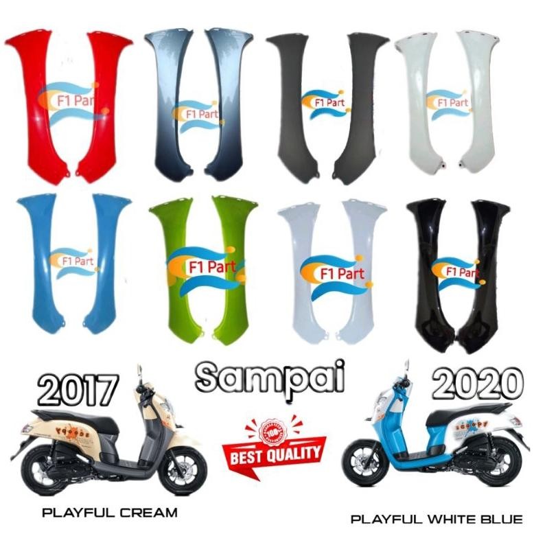 DT47 >> Cover Sayap depan Kiri kanan legshield luar cover body depan scoopy fi esp k93 new 2017-2020
