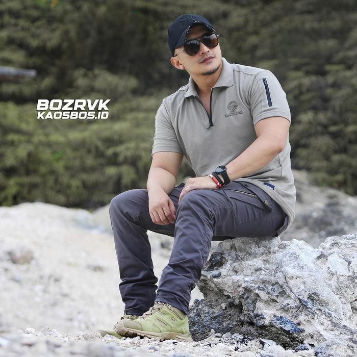 ST KAOSBOS.ID - Kaos Distro Baju Polo Tactical Pria Lengan Pendek Berkerah