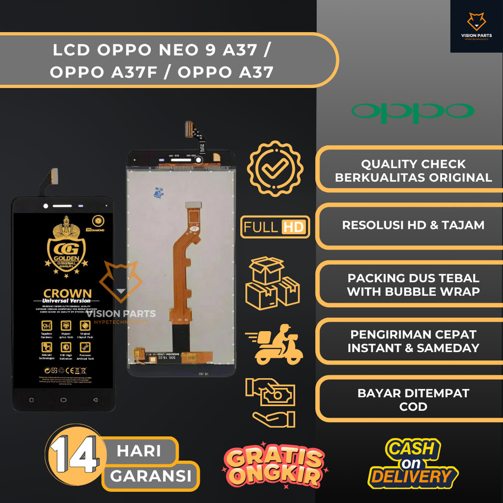 LCD TOUCHSCREEN OPPO NEO 9 A37 - LCD OPPO A37f -  LCD OPPO A37 COMPLETE ORIGINAL