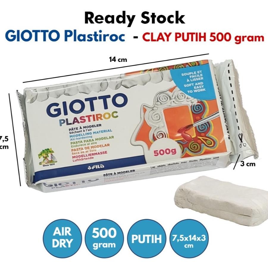 Big Sale DAS Modelling Clay / Tanah Liat 1/2 kg White / Terracotta ..