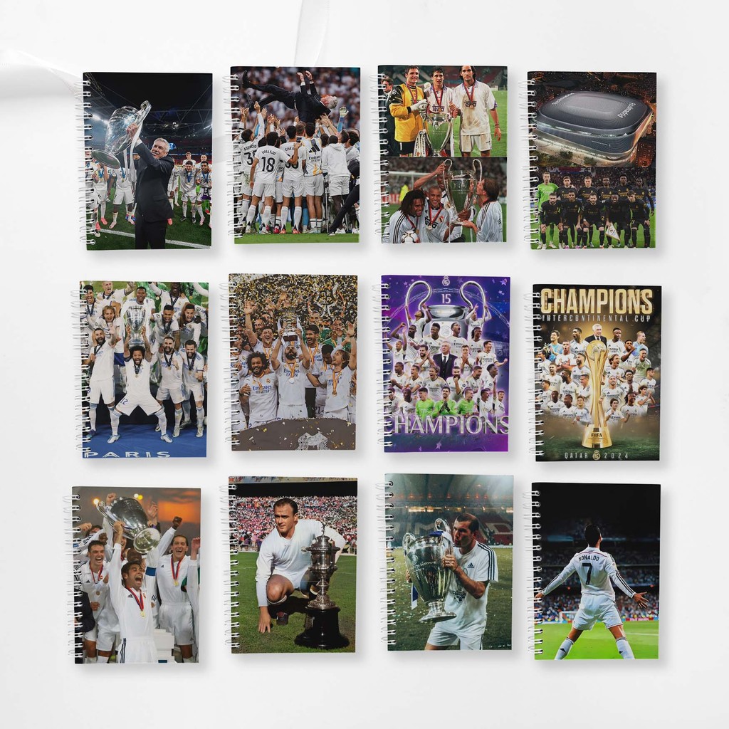 

Note Book Spiral A5 (14.8 cm X 21 cm) Edisi Real Madrid