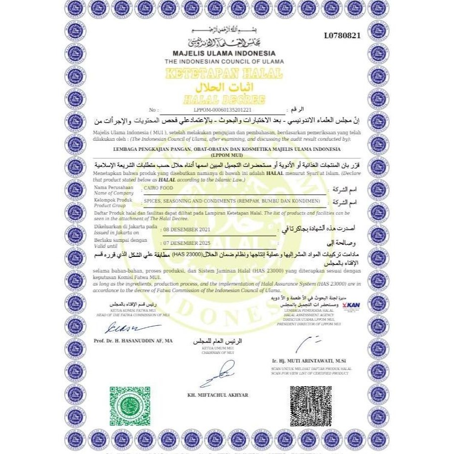 

Bumbu Aromatic Kebuli Seasoning - Cairo Food 100 Gr Pasti Ori