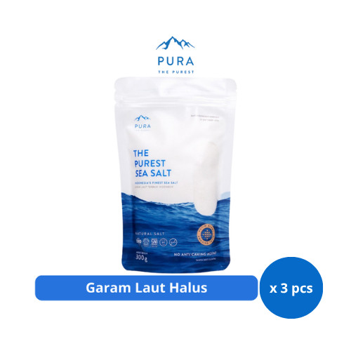 

PURA Sea Salt Fine 300gr | Garam Laut Halus x 3 pcs