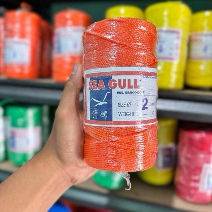 

Tali Tambang 2Mm 200M Oren Merk Sea Gull / Tambang Kecil - Tali Karamba / Tali Jaring Burung - Tali Layangan - Tambang 2Mm Co