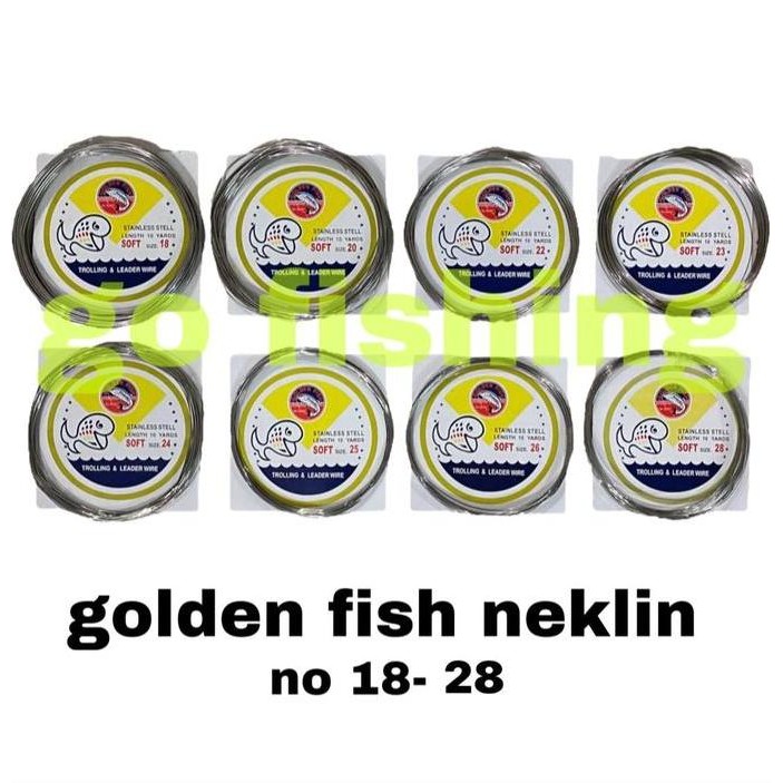 Kawat / Wire Soft Golden Fish Neklin - Ukuran dari No. 18