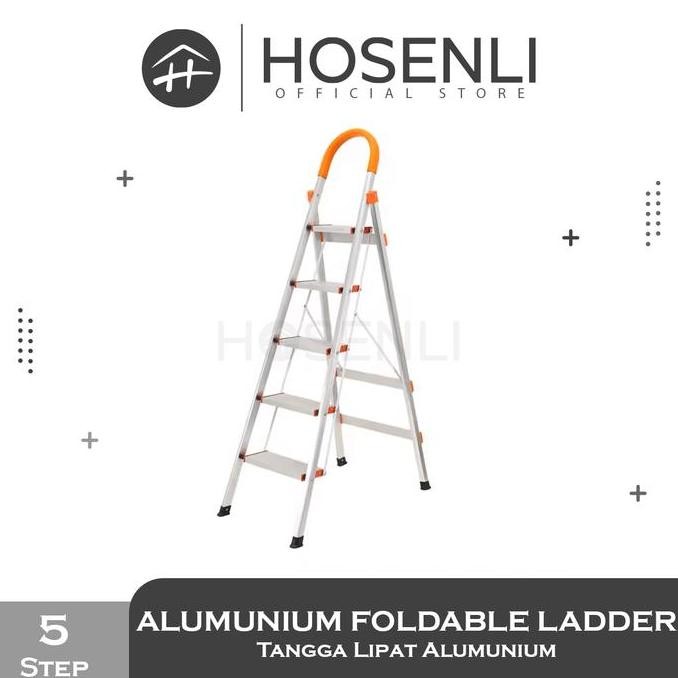 Hosenli Alumunium Foldable Ladder Tangga Lipat Alumunium - 5 Step Co