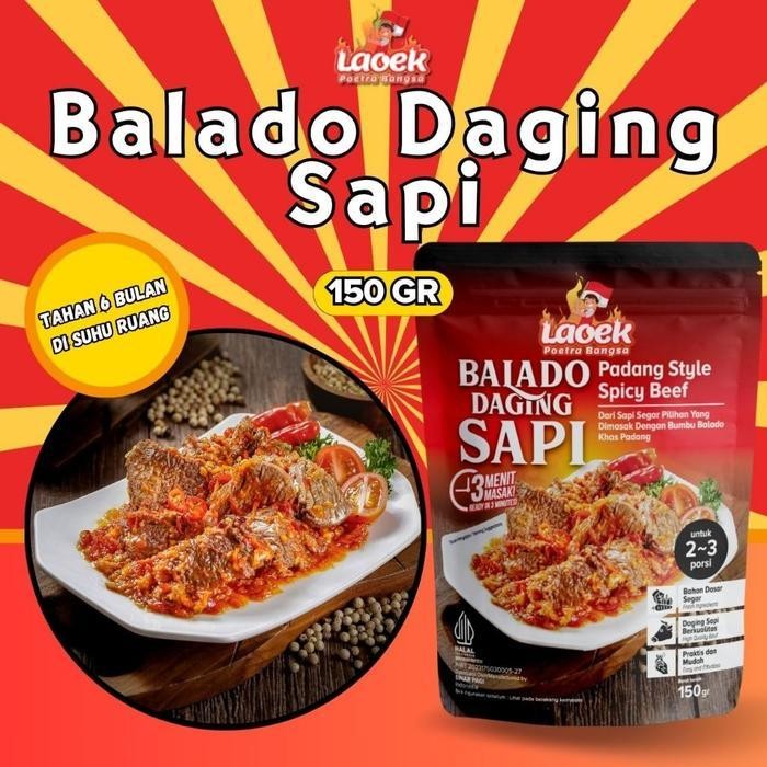 

Rps {Hampers Natal Makanan} Oseng Mercon/ Ceker Mercon/ Balado Daging Sapi/ Ayam Balado Makanan Daging Instan Lauk Siap Saji Frozen Food 150 Gram