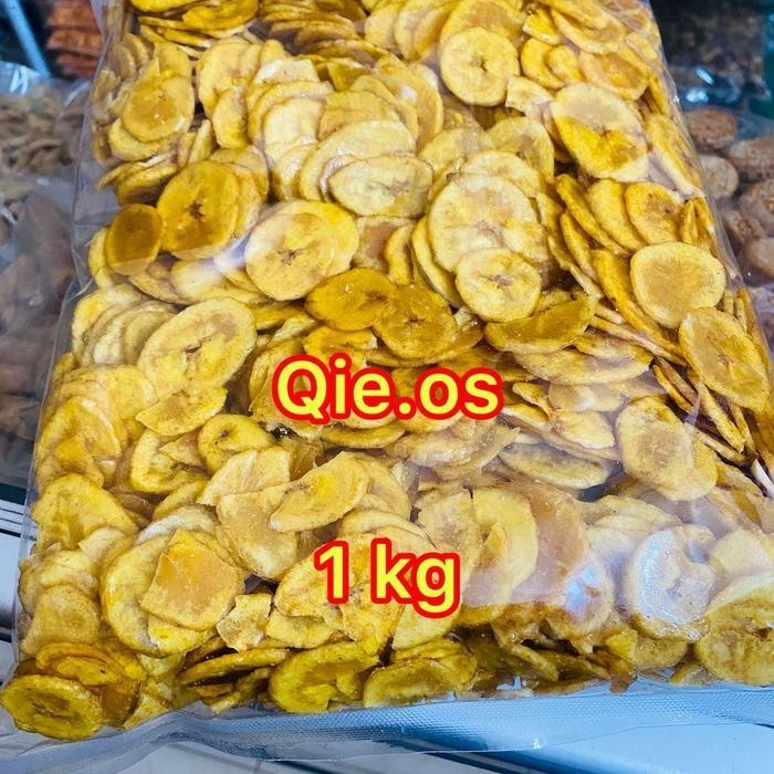 

FF Kripik pisang koin keripik 1 kg rasa manis Ori coklat greentea susukeju snack kemasan 1 kg