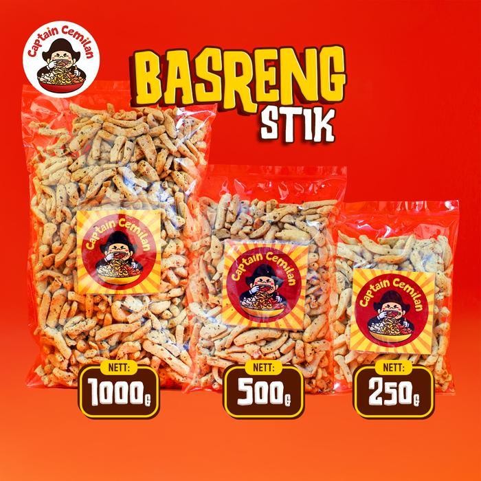 

FF 1KG - Basreng stik Original Captain Cemilan Bandung Food Basreng Ori Camilan Snack Goreng Kering Makanan