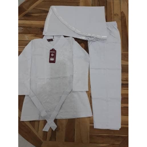 SHS setelan baju ihrom anak perempuan - seragam sekolah putih - baju ihrom