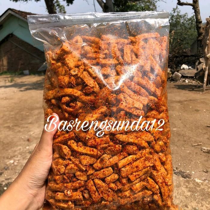 

FF [Beli Lokal] Basreng pedas Daun Jeruk isi 250 gram Cemilan Instan Food Snacks Goreng