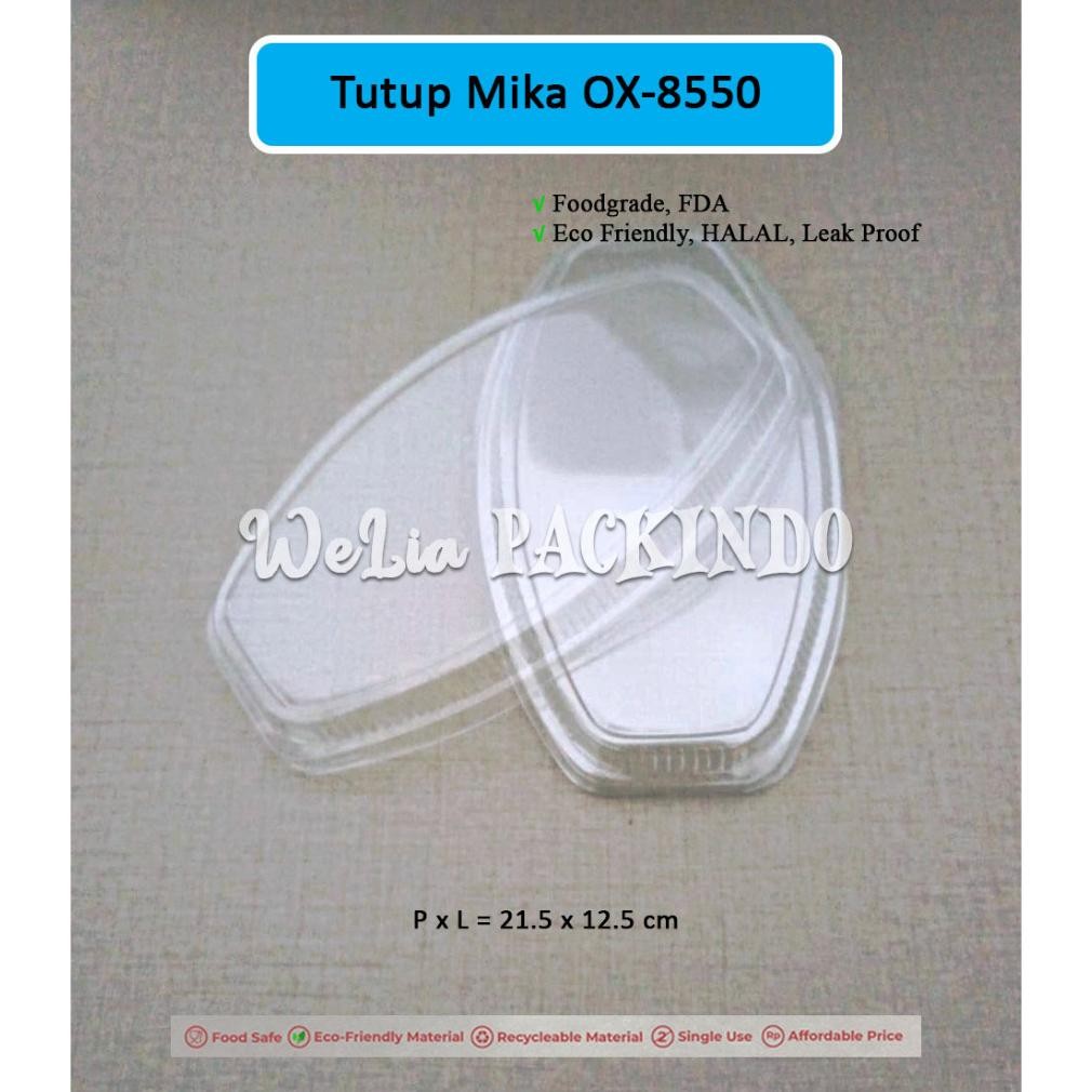 Bisa Cod Aluminium Foil Tray Ox-8550 + Tutup Untuk Puding, Roti Loaf, Cake, Mentai, Lasagna, Spaghet