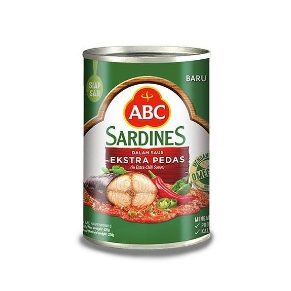 

READY ABC SARDINES EXTRA HOT KALENG 425G - SARDEN PEDAS NIKMAT