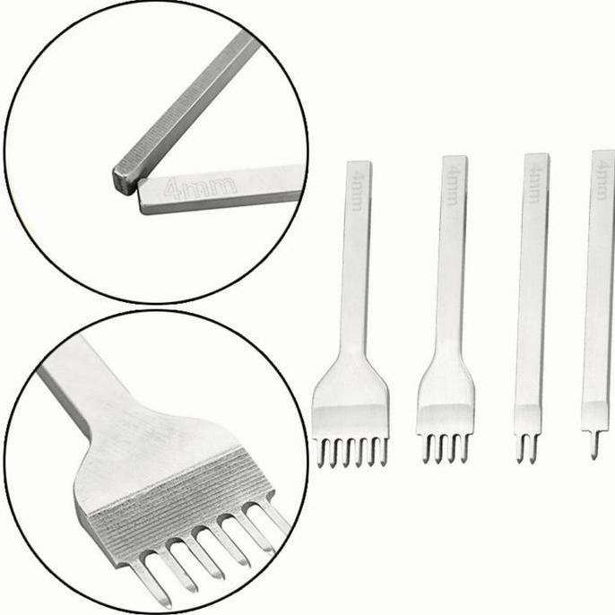 

Leathercraft Hole Punches Alat Diy Kulit 4Mm Punches Stitching Tool