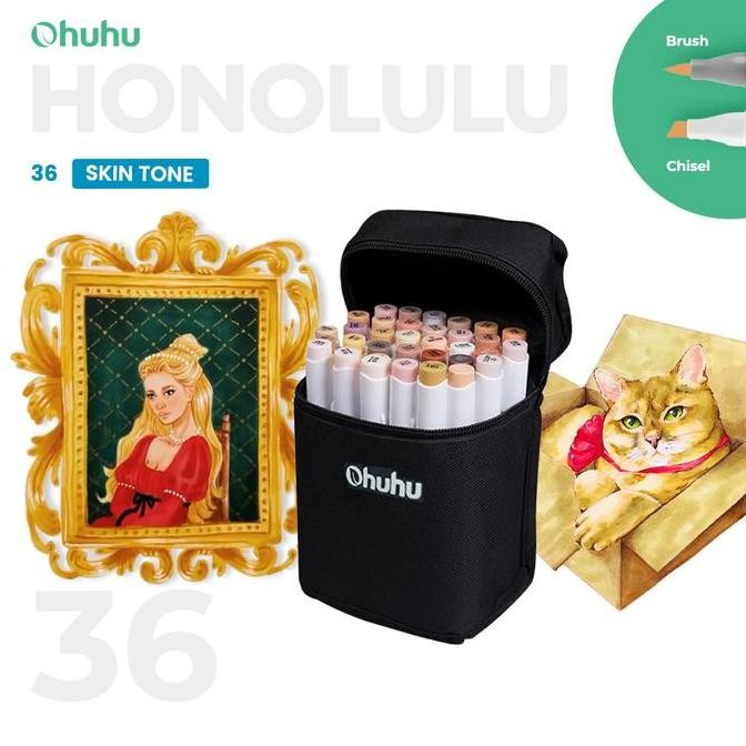 

TERLARIS! OHUHU Honolulu Portrait Skin Tones Dual Tip (Brush & Chisel)
